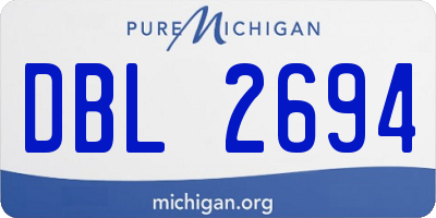 MI license plate DBL2694