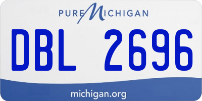MI license plate DBL2696