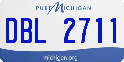MI license plate DBL2711