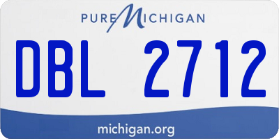MI license plate DBL2712
