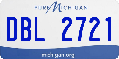 MI license plate DBL2721
