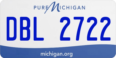 MI license plate DBL2722