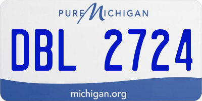 MI license plate DBL2724
