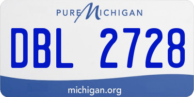 MI license plate DBL2728