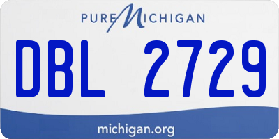 MI license plate DBL2729