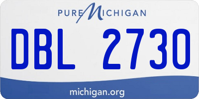 MI license plate DBL2730