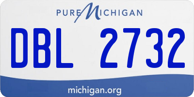 MI license plate DBL2732