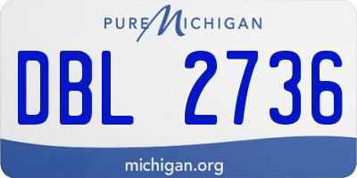 MI license plate DBL2736