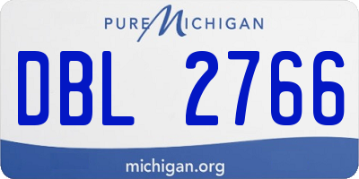 MI license plate DBL2766