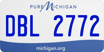 MI license plate DBL2772