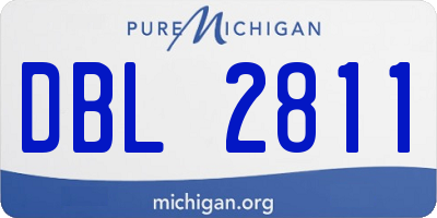 MI license plate DBL2811