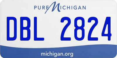 MI license plate DBL2824