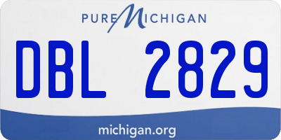 MI license plate DBL2829