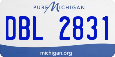 MI license plate DBL2831