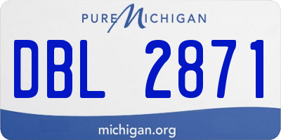 MI license plate DBL2871