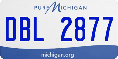 MI license plate DBL2877