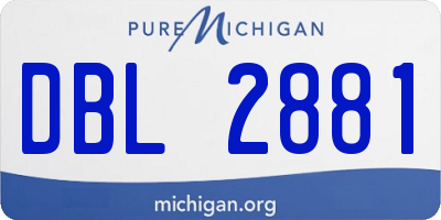 MI license plate DBL2881