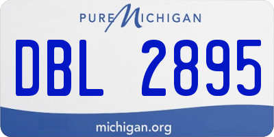 MI license plate DBL2895