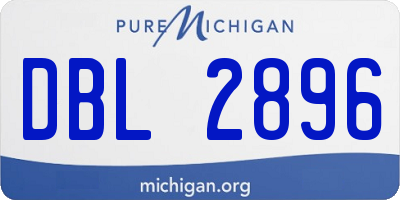 MI license plate DBL2896