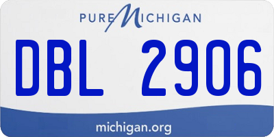 MI license plate DBL2906