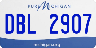 MI license plate DBL2907
