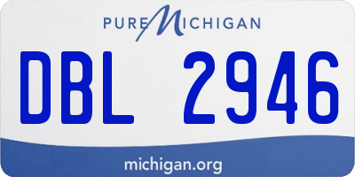 MI license plate DBL2946