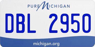 MI license plate DBL2950