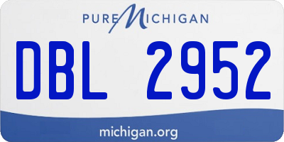 MI license plate DBL2952