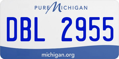 MI license plate DBL2955