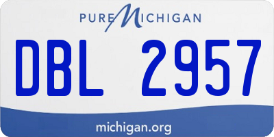 MI license plate DBL2957