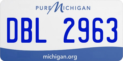 MI license plate DBL2963