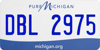 MI license plate DBL2975