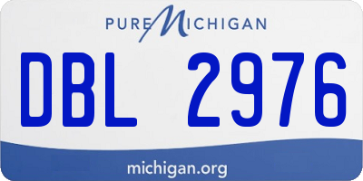 MI license plate DBL2976