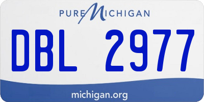 MI license plate DBL2977