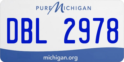 MI license plate DBL2978
