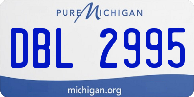 MI license plate DBL2995