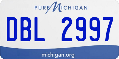 MI license plate DBL2997