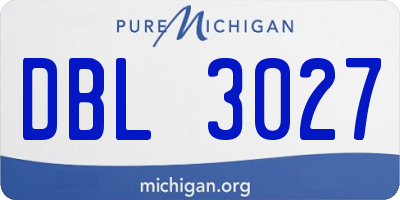 MI license plate DBL3027