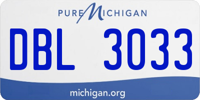 MI license plate DBL3033