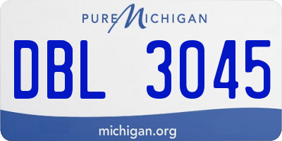 MI license plate DBL3045