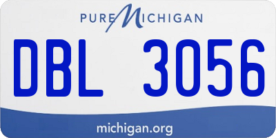 MI license plate DBL3056