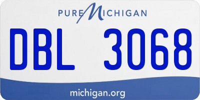 MI license plate DBL3068