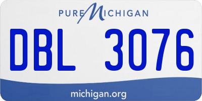 MI license plate DBL3076