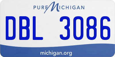 MI license plate DBL3086