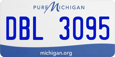 MI license plate DBL3095