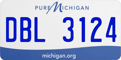 MI license plate DBL3124