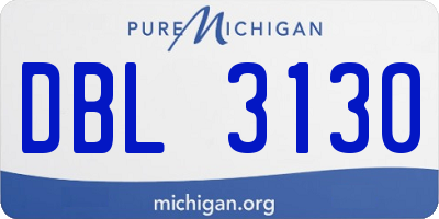 MI license plate DBL3130