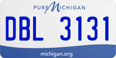 MI license plate DBL3131