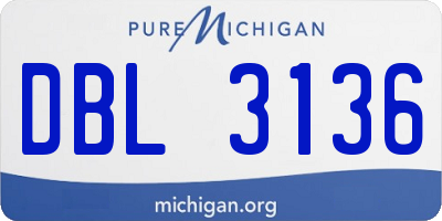 MI license plate DBL3136