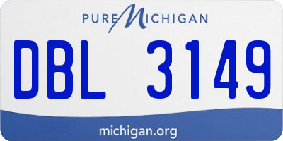 MI license plate DBL3149